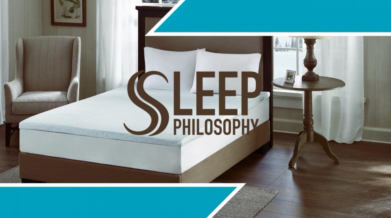 Sleep Philosophy Flexapedic 2 Inch Memory Foam Mattress Topper In