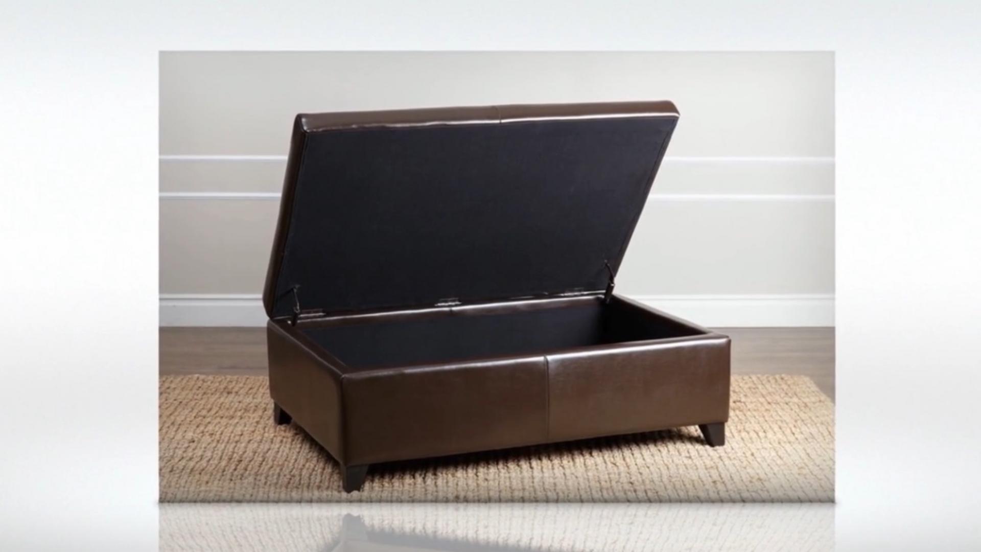 Abbyson Living® Frankfurt FlipTop Storage Ottoman in Brown Bed Bath